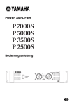 POWER AMPLIFIER Bedienungsanleitung