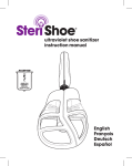 SteriShoe Ultraviolet Shoe Sanitizer | Instruction Manual