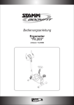 Bedienungsanleitung Ergometer "Fit.203"