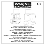 Operation Manual for Waring WFP14SCE/K/ARG Food