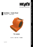 TurboDryer TD2200 1110809 Bedienungsanleitung