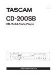 Benutzerhandbuch f&uuml;r Tascam CD