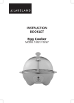 INSTRUCTION BOOKLET Egg Cooker