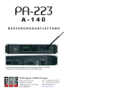 PA-223 - TAG - Techniques Audio Groupe