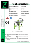 Bedienungsanleitung Tischkreissäge