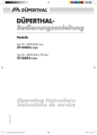 Bedienungsanleitung DÜPERTHAL- - Düperthal Sicherheitstechnik