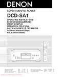 Denon DCD-SA1 User Guide Manual - DVDPlayer