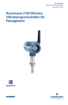 Rosemount 2160 Wireless Vibrationsgrenzschalter f&uuml;r Fl&uuml;ssigkeiten
