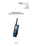 Bedienungsanleitung Hygro-Thermometer PCE-330