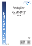 Operating Guide EL9000HP 2400W Electronic - eps