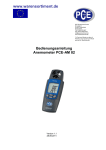 Bedienungsanleitung Anemometer PCE-AM 82