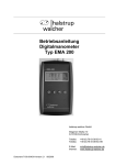 Betriebsanleitung Digitalmanometer Typ EMA 200