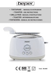 tostapane - manuale di istruzioni • toaster - use instructions