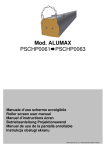 Mod. ALUMAX PSCHP0061  PSCHP0063