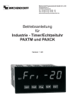 Betriebsanleitung für Industrie - Timer/Echtzeituhr PAXTM und PAXCK