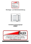 Montageanleitung ORBIT Aggregat