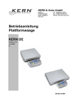 Betriebsanleitung Plattformwaage KERN DE