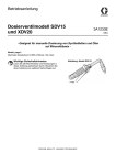 3A1233E, SDV15 and XDV20 Dispense Valve, German