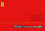 Owners Manual 550 Maranello 2001