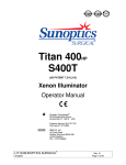 Titan 400HP S400T - Sunoptics Surgical