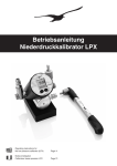 Betriebsanleitung Niederdruck-Kalibrator - keller