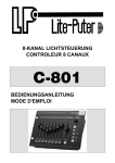 C-801 8 Kanal Dimmerkonsole