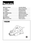 GB Power Planer Instruction Manual F Rabot Manuel d'instructions