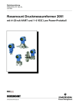 Rosemount Druckmessumformer 2051