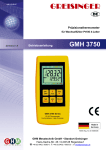 Bedienungsanleitung Präzisionsthermometer