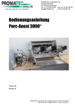 Bedienungsanleitung Porc-Anest 3000&reg;