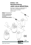 Einbau- und Betriebsanleitung JUDO JULIA INDUSTRIAL