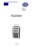 Bedienungsanleitung Dosimeter PM1405