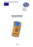 Bedienungsanleitung Kalibrator PCE-789