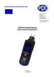Bedienungsanleitung RCD-Tester PCE-RCD 1