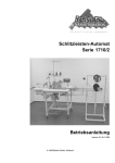 Schlitzleisten-Automat Serie 1710/2 Betriebsanleitung