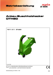 Anbau-Buschholzhacker DTH80 ffl Betriebsanleitung - Agria