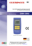 Bedienungsanleitung Pr&auml;zisionsthermometer