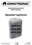 Speaker-systems KPX-115 KPX-212 KPX-215