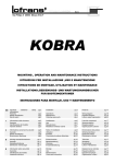 mounting , operation and maintenance instructions