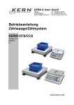 Betriebsanleitung Z&auml;hlwaage/Z&auml;hlsystem
