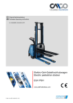 Elektro-Geh-Gabelhochhubwagen Electric pedestrian stacker