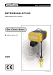 BETRIEBSANLEITUNG GCH
