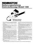 Bedienungsanleitung Elektrokettensäge Modell 1300