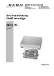 Betriebsanleitung Plattformwaage