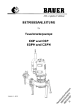 BETRIEBSANLEITUNG Tauchmotorpumpe ESP und CSP