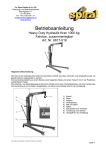 Betriebsanleitung - Spiral Reihs & Co.