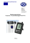 Bedienungsanleitung Temperatur / Feuchte-Datenlogger PCE
