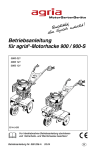 Betriebsanleitung für agria®-Motorhacke 900 / 900-S