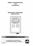 Montageanleitung und Ersatzteilliste Elektronischer