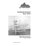 Schließnaht-Automat Serie 1281/4 Betriebsanleitung